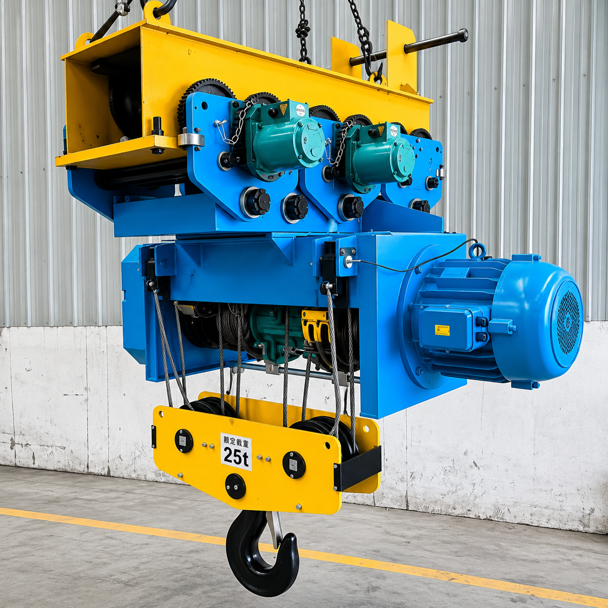 25 ton heavy duty custom voltage electric hoist for crane