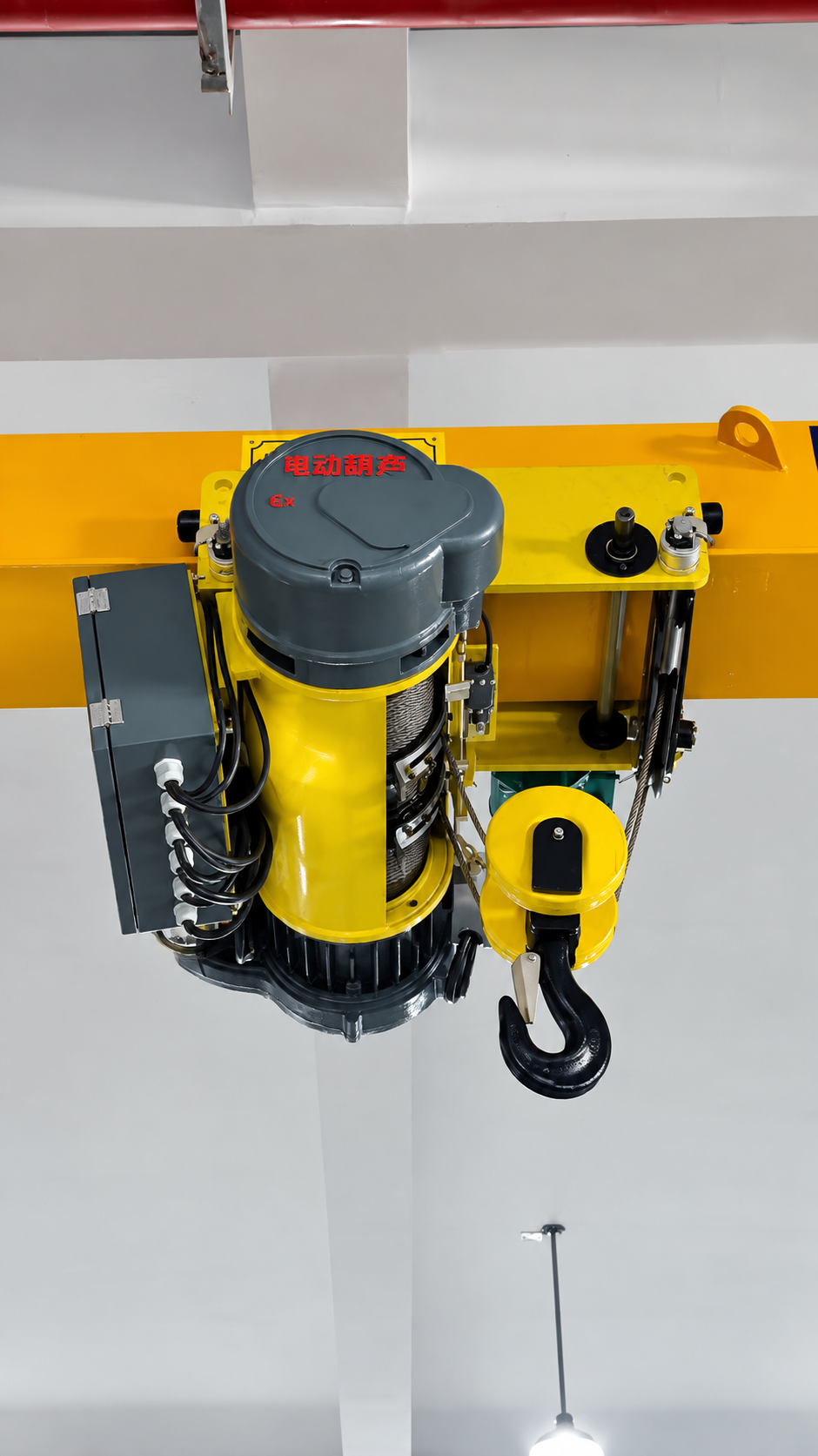 Explosion proof electric hoist installed on overhead crane for industrial application